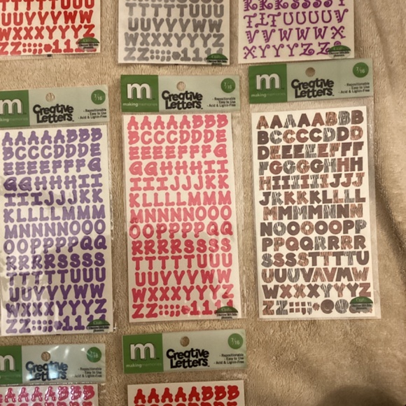 10 New packages Making Memories stickers Alphabet and Numbers - Picture 4 of 7